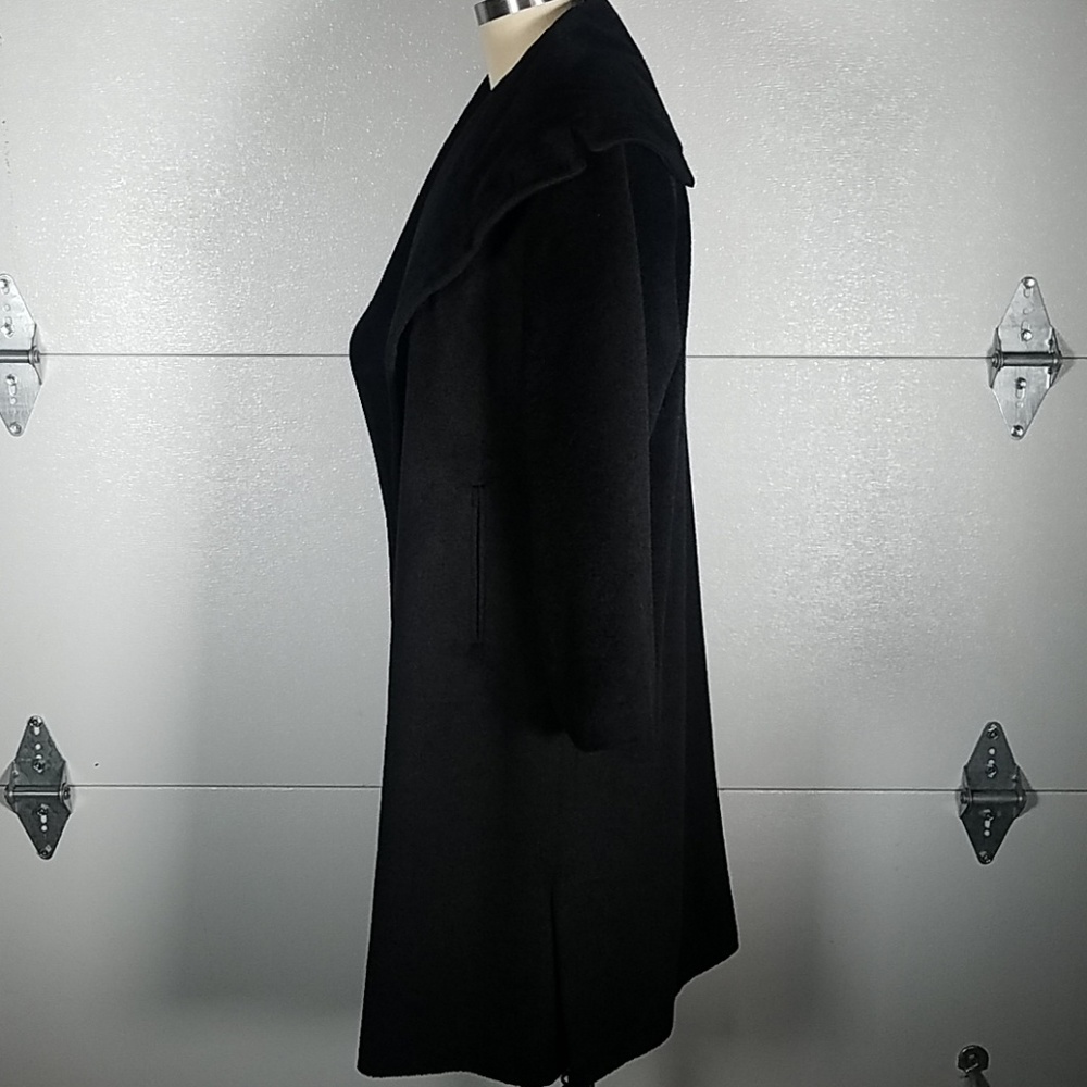 NWOT Vintage Pure Wool Black Open 1940s Coat - Picture 3 of 6